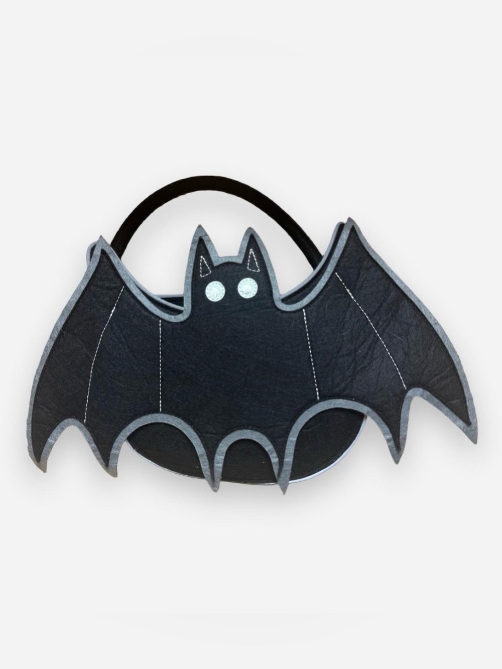 Hanna Andersson Black Felt Bat Halloween Candy Basket